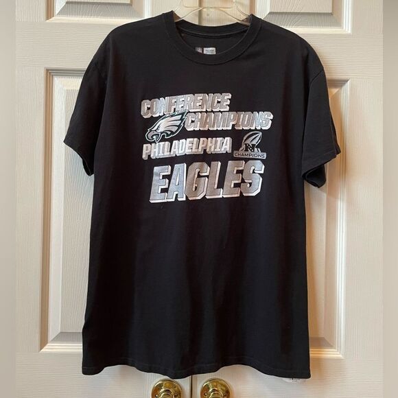 BLACK EAGLES 2018 NFL CONFERENCE CHAMPIONS T-SHIRT SIZE LARGE EUC - Picture 2 of 4